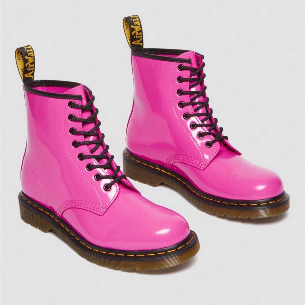 Dr. Martens Pink Patent Leather Boots